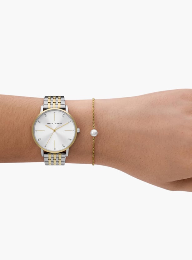 ARMANI EXCHANGE Women Embellished Analog Watch with Bracelet - AX7156SET