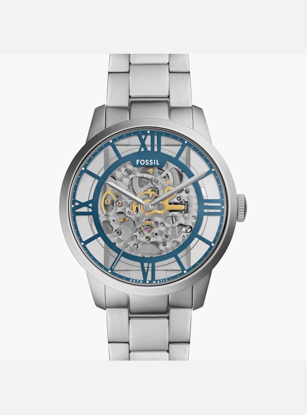 FOSSIL Townsman Men Skeleton Automatic Watch with Metal Strap - ME3260
