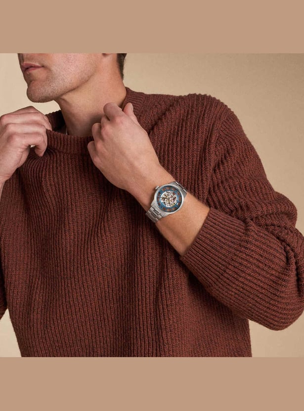 FOSSIL Townsman Men Skeleton Automatic Watch with Metal Strap - ME3260I
