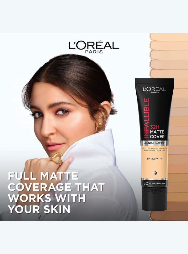L'OREAL PARIS Infallible Matte Cover Liquid Foundation - 128 Neutral Undertone - 30ml
