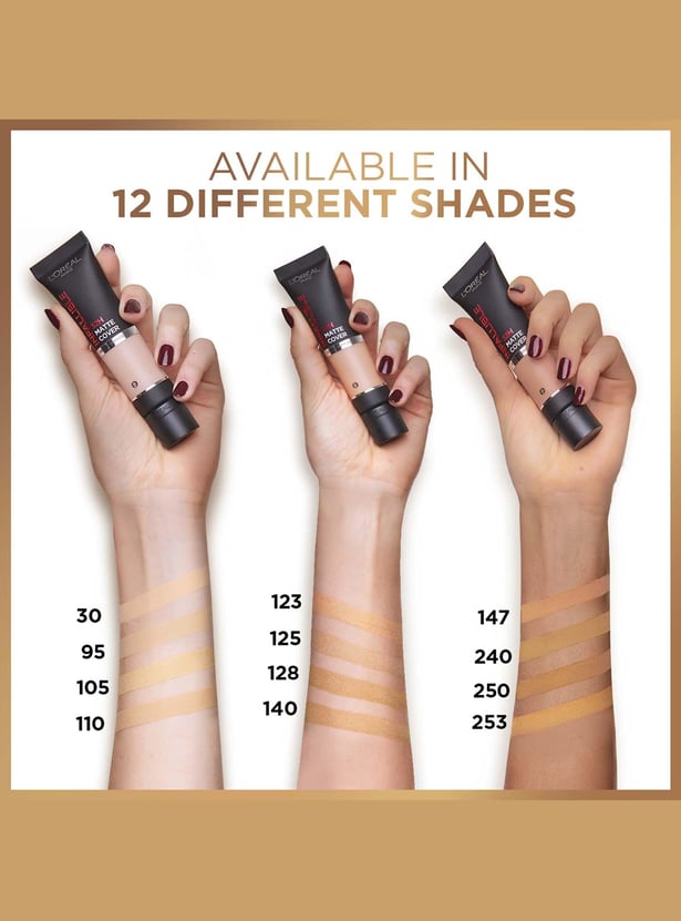 L'OREAL PARIS Infallible Matte Cover Liquid Foundation - 128 Neutral Undertone - 30ml