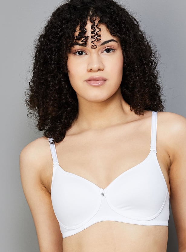 AMANTE Women Solid Padded Non-Wired Balconette Bra