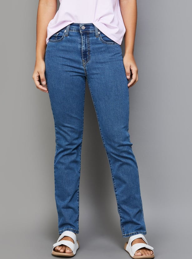 LEVI'S Women Straight Fit Light Wash Jeans