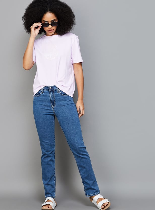 LEVI'S Women Straight Fit Light Wash Jeans