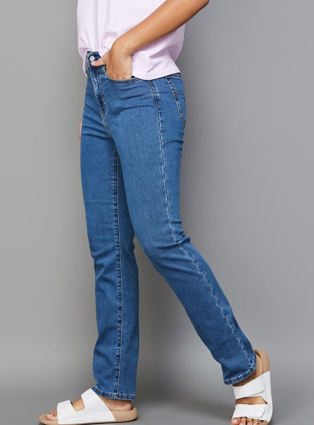 LEVI'S Women Straight Fit Light Wash Jeans