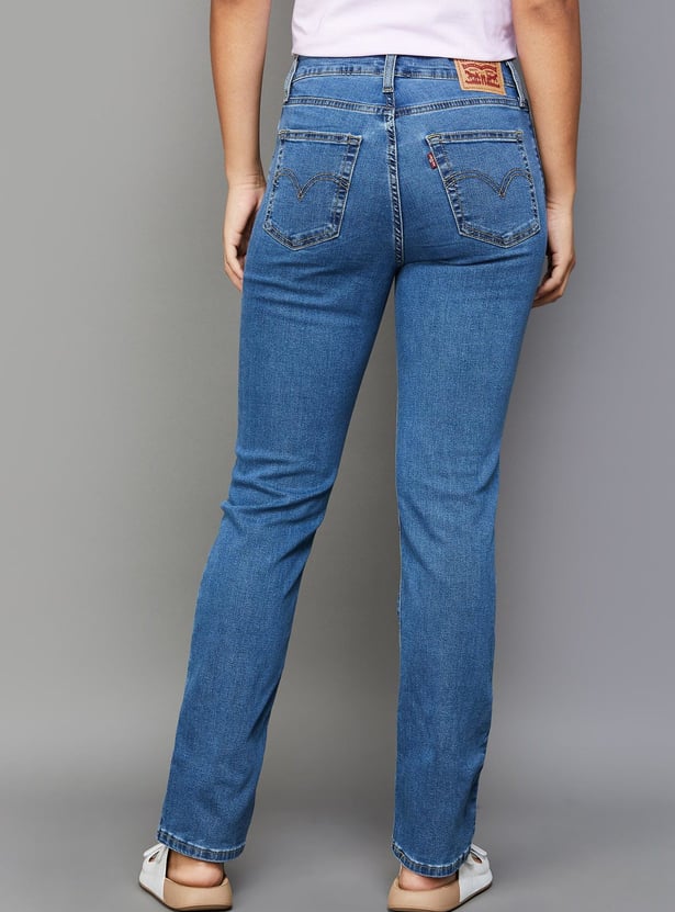 LEVI'S Women Straight Fit Light Wash Jeans