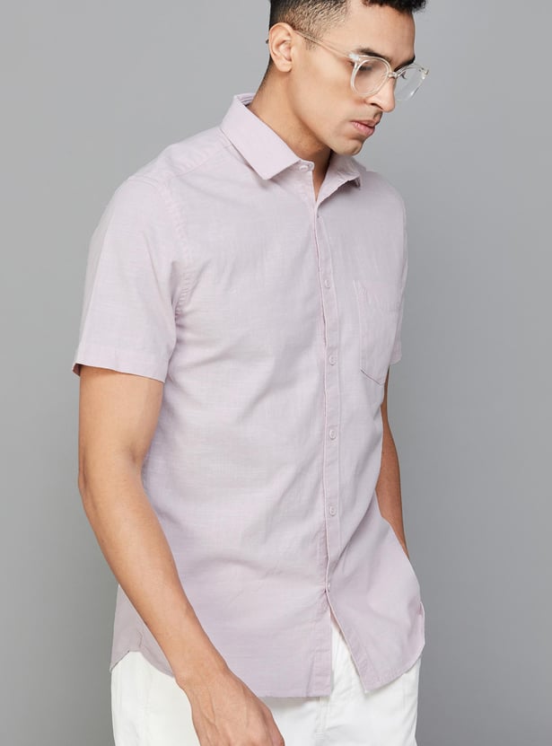 CODE Men Solid Regular Fit Casual Shirt