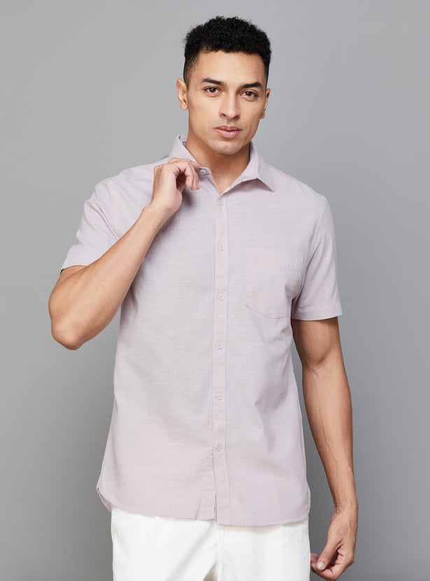CODE Men Solid Regular Fit Casual Shirt
