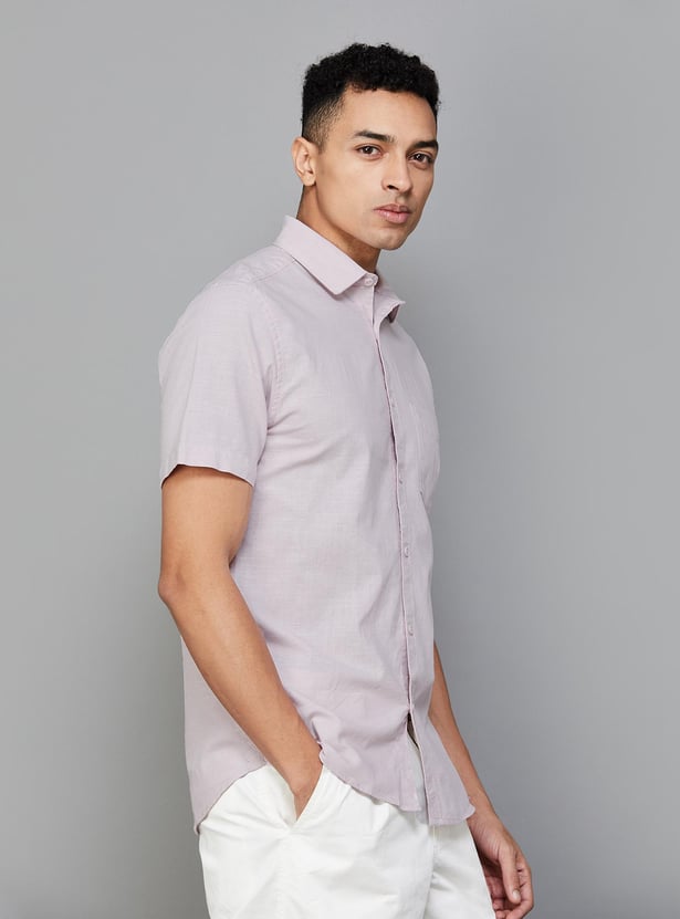 CODE Men Solid Regular Fit Casual Shirt