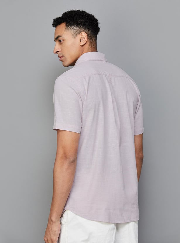 CODE Men Solid Regular Fit Casual Shirt