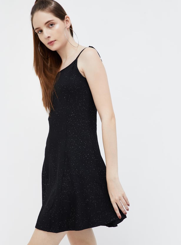 Ginger Orchid Black Button Front Tank Dress main image 1