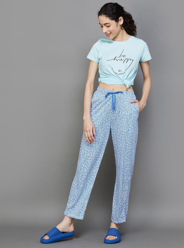 GINGER Women Printed Elasticated Pyjamas