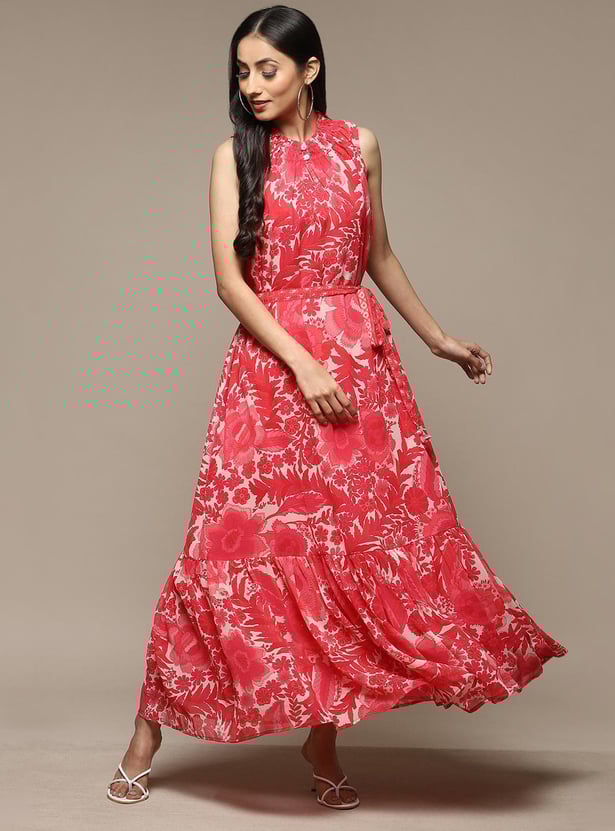 Buy BIBA Women Floral Printed Ethnic Maxi Dress from BIBA at just
