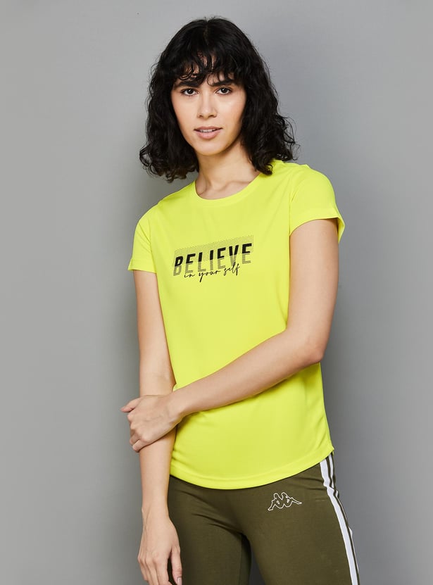 KAPPA Women Printed Regular Fit T-shirt