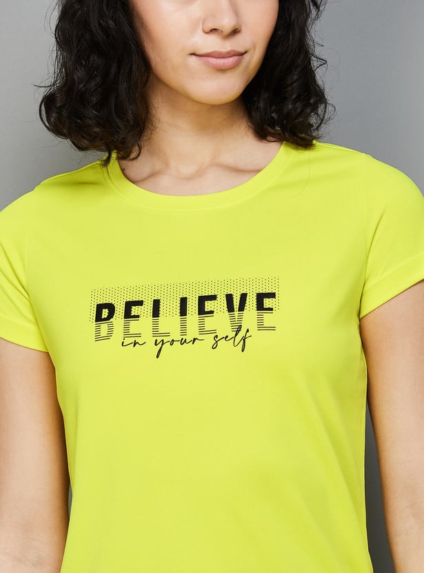 KAPPA Women Printed Regular Fit T-shirt