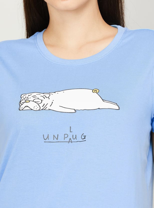 GINGER Women Graphic Printed Short Sleeve T-shirt