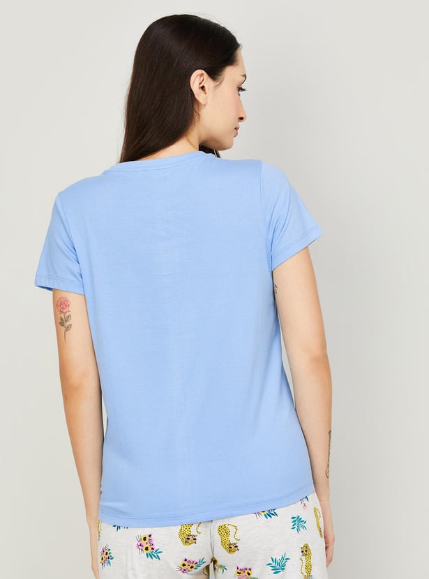 GINGER Women Graphic Printed Short Sleeve T-shirt