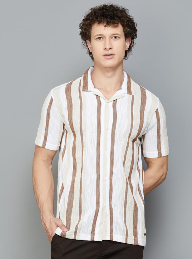 DENIMIZE Striped Regular Fit Shirt