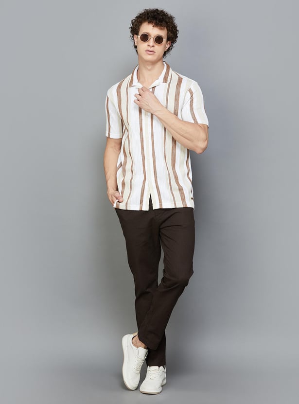 DENIMIZE Striped Regular Fit Shirt