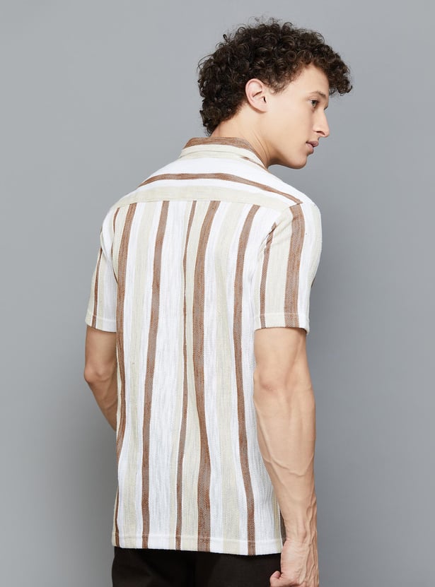DENIMIZE Striped Regular Fit Shirt