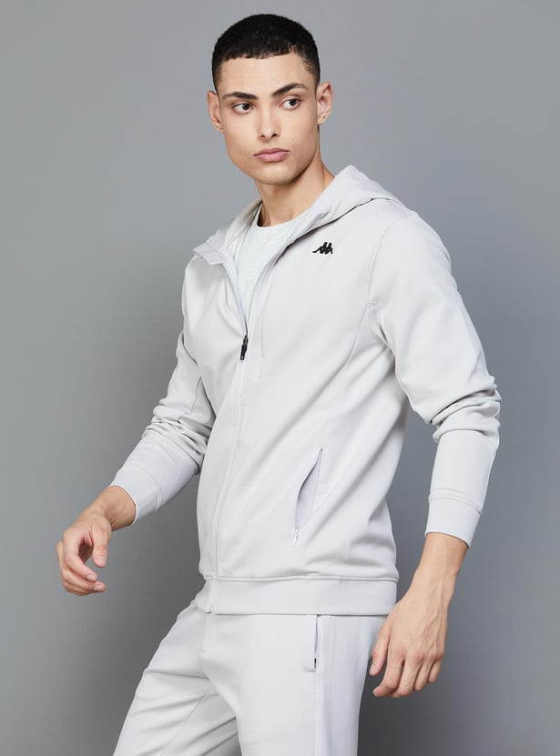 KAPPA Men Solid Hooded Sweatshirt