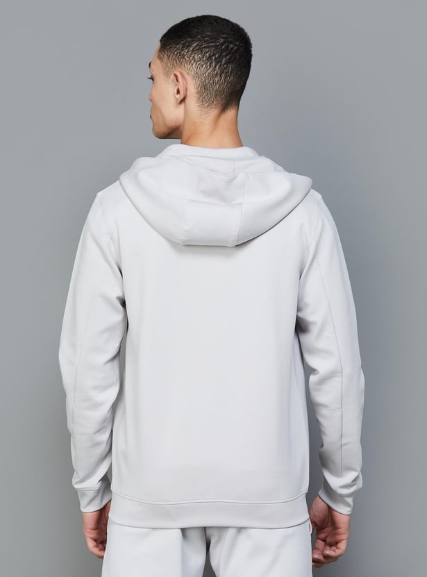 KAPPA Men Solid Hooded Sweatshirt