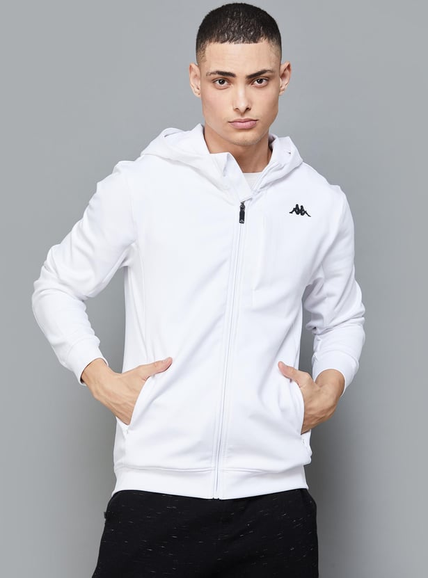 KAPPA Men Solid Hooded Sweatshirt