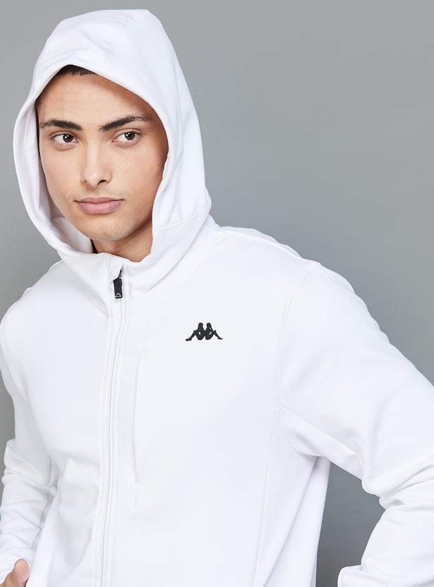 KAPPA Men Solid Hooded Sweatshirt