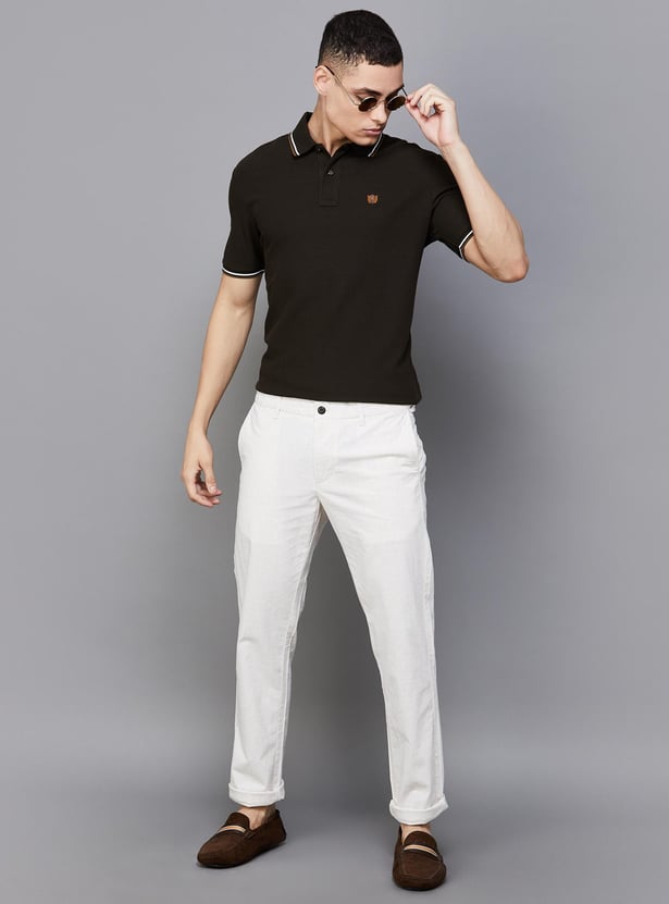 ARROW SPORT Men Solid Slim Straight Casual Trousers