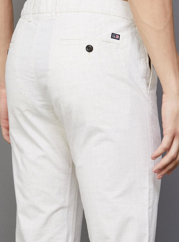 ARROW SPORT Men Solid Slim Straight Casual Trousers