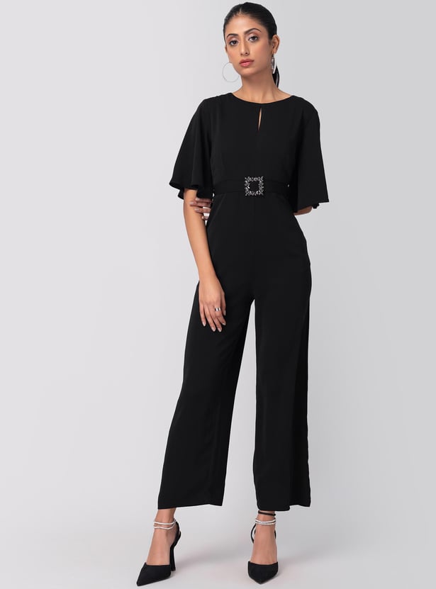 Buy Faballey Women Solid Belt Detailed Jumpsuit From Faballey At Just Inr 28500 