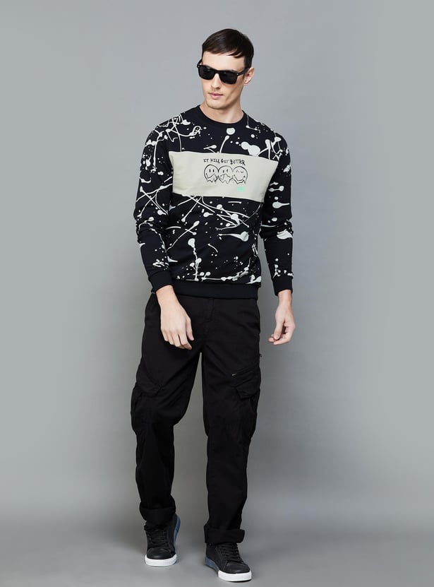 Buy SMILEY WORLD Men Printed Sweatshirt from SmileyWorld at just