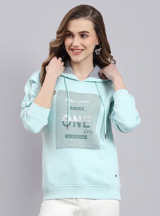 Buy MONTE CARLO Women Graphic Print Hooded Sweatshirt from Monte Carlo at just INR 2095.0