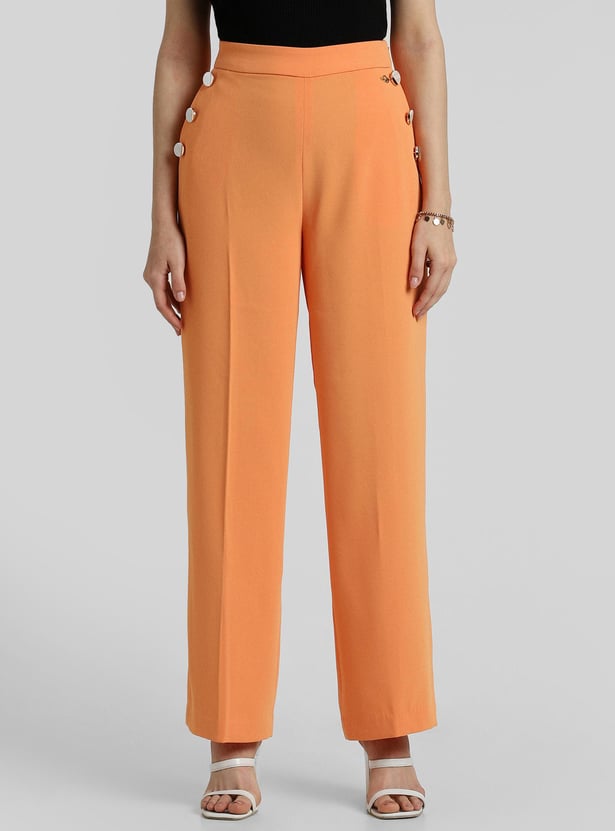 Buy ALLEN SOLLY Women Solid Wide Leg Pants from Allen Solly at just INR 2799.0