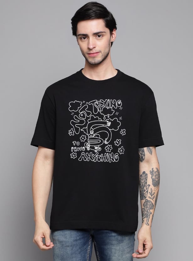 FLYING MACHINE Men Printed Regular Fit T-shirt