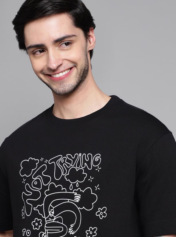 FLYING MACHINE Men Printed Regular Fit T-shirt