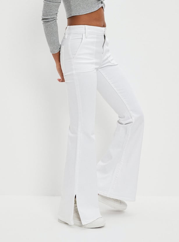 AMERICAN EAGLE Women Solid Flared Jeans