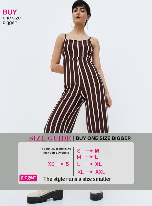 H and m fashion striped jumpsuit