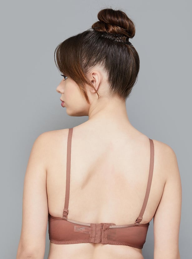 ENAMOR Lace Padded Wired Plunge Bra