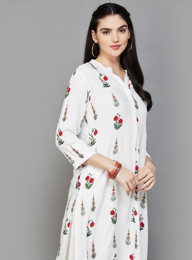 MELANGE Women Printed Straight Kurta