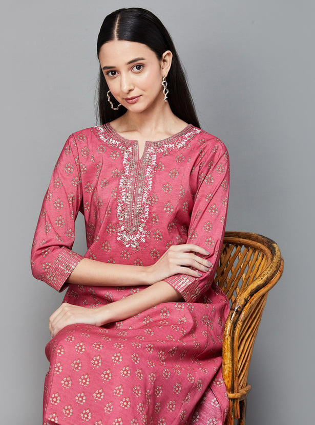 MELANGE Women Printed A-Line Kurta