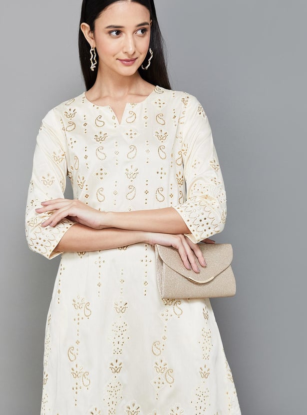 MELANGE Women Embellished Straight Kurta