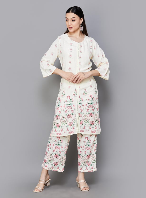 MELANGE Women Floral Print Kurta Set