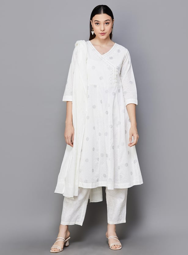 MELANGE Women Printed A-Line Kurta Set