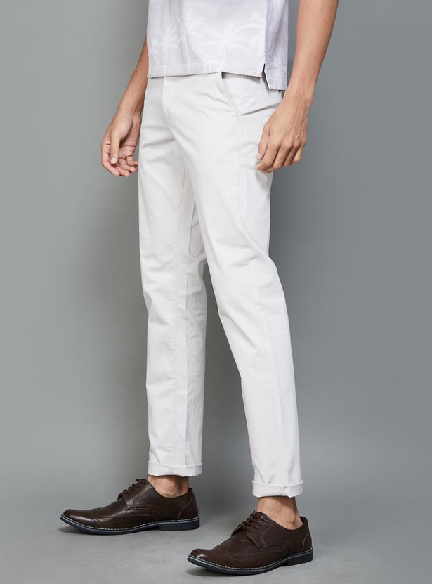 U.S. POLO ASSN. Men Solid Regular Fit Casual Trousers