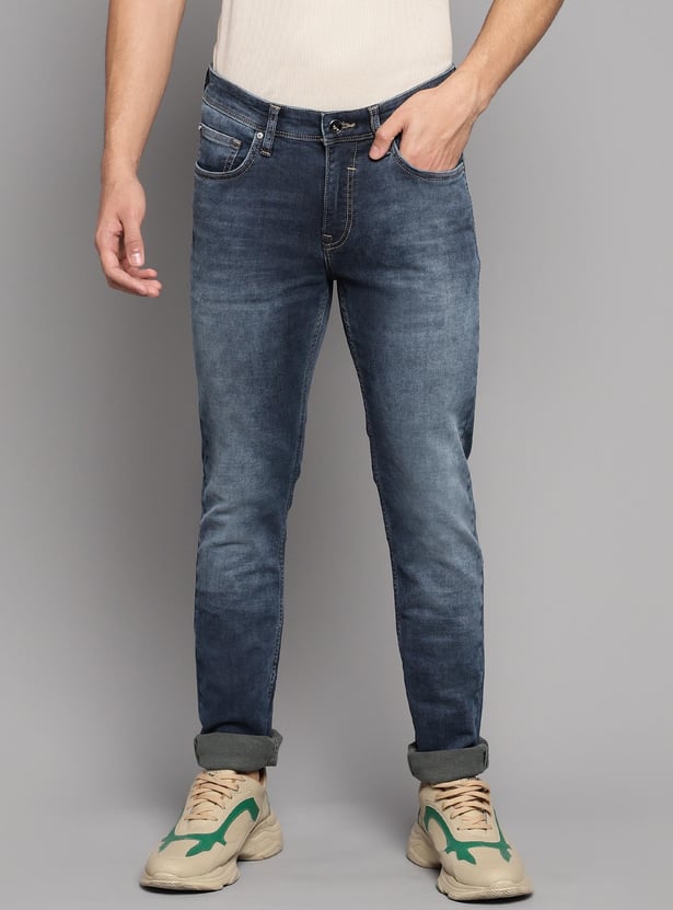 CELIO Men Washed Slim Tapered Jeans