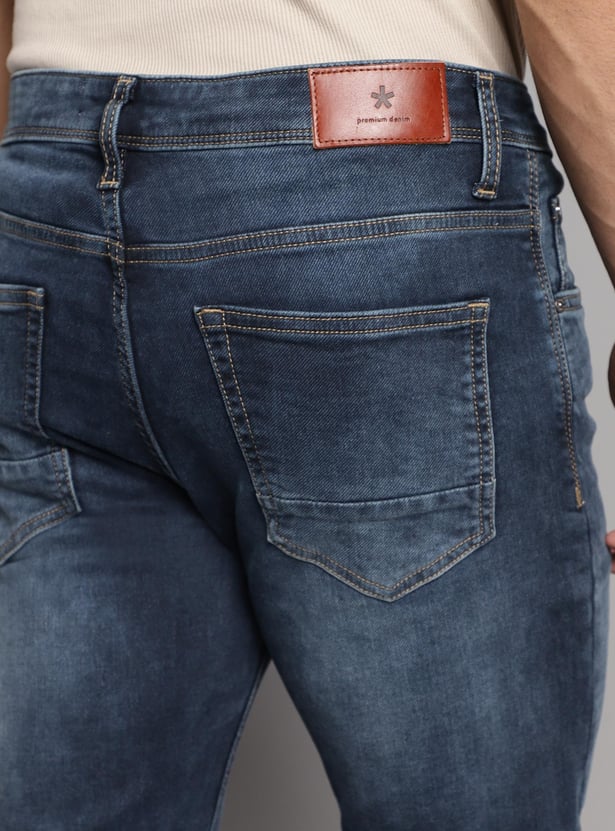 CELIO Men Washed Slim Tapered Jeans