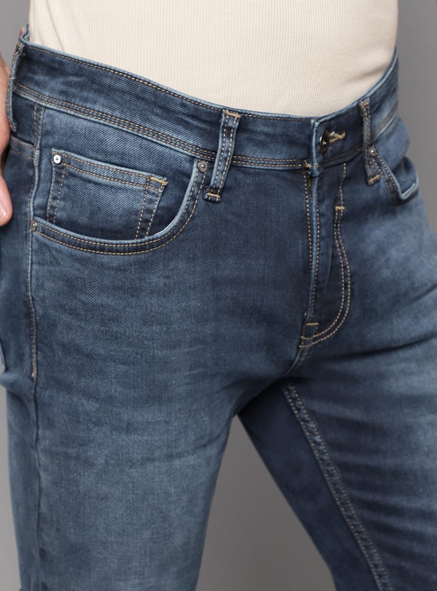 CELIO Men Washed Slim Tapered Jeans