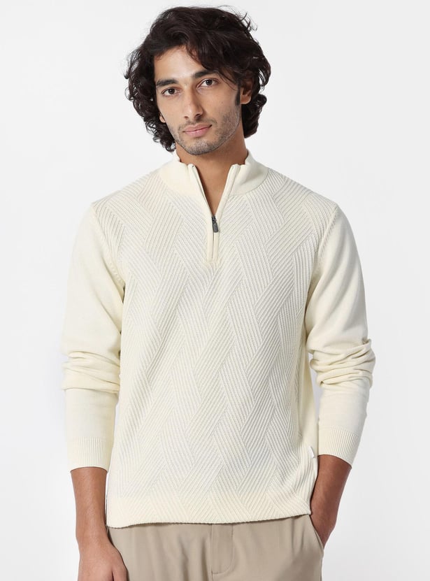 Buy RARE RABBIT Men Textured High Neck Sweater from Rare Rabbit at - Main Image