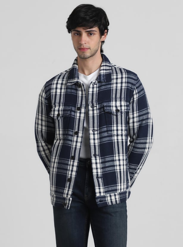 Buy JACK JONES Men Checked Jacket from JACK JONES at just INR